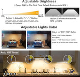 2 pack LED Cabinet Lights - Remote & Touch Control Under Cupboard Lights